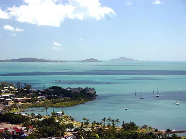 Overlooking Airlie Beach Lagoon and out to the Whitsunday islands and the Great Barrier Reef (Photo by Damien Dempsey)